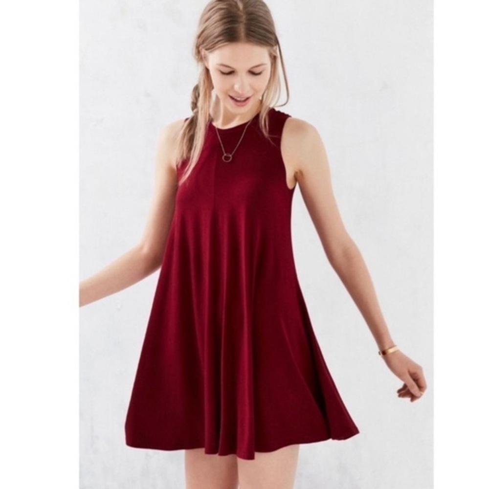 Urban Outfitters Silence + Noise Swingy Tank Dress Sleeveless Burgundy XS